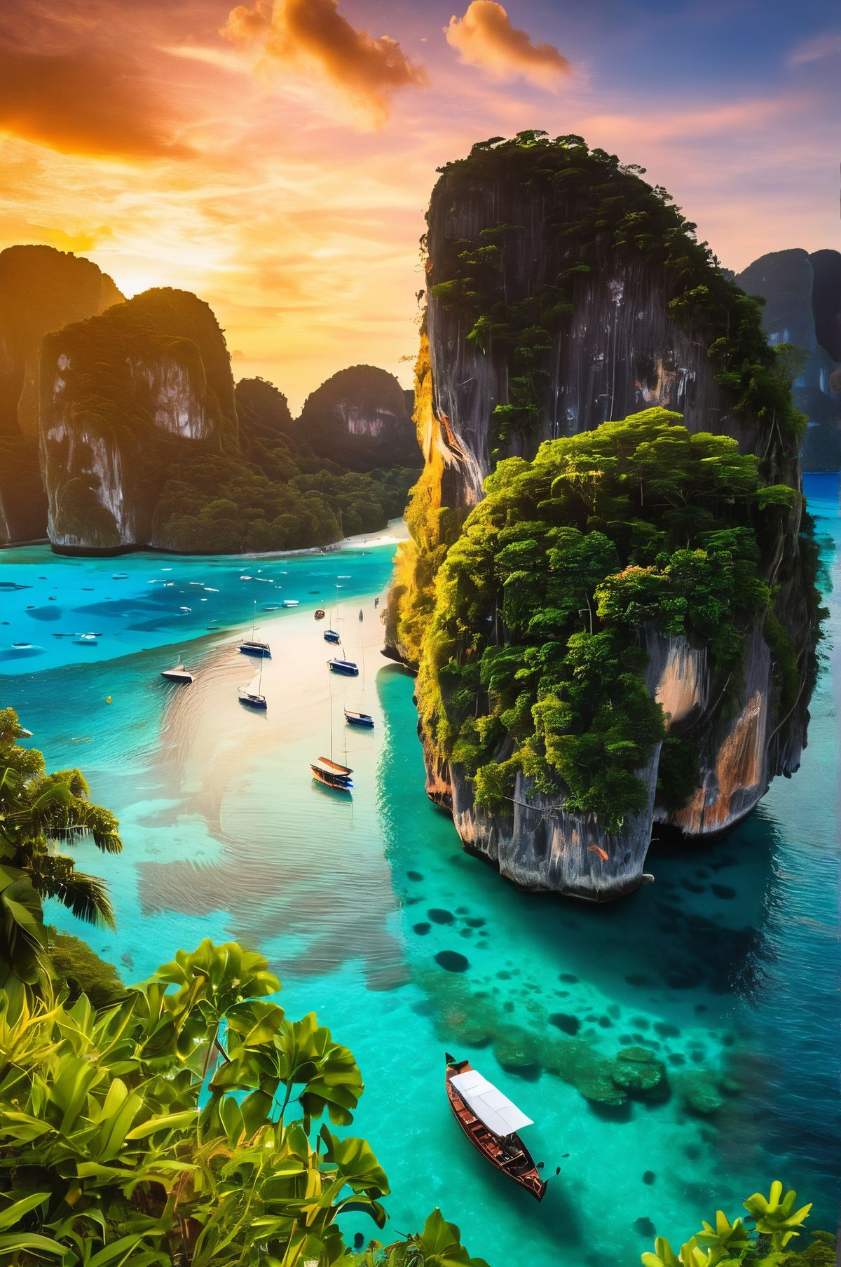 Phi Phi Islands scenery from the supplied trip itinerary